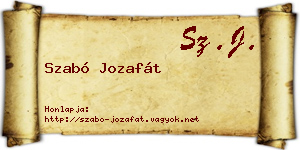 Szabó Jozafát névjegykártya
